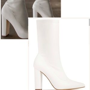 Miss Lola White Sock Bootie